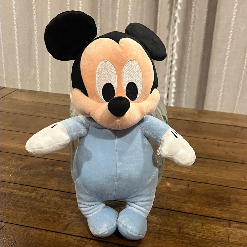 Disney Babies Mickey Mouse Plush Baby Blue Soft Toy - Classic Character Plush